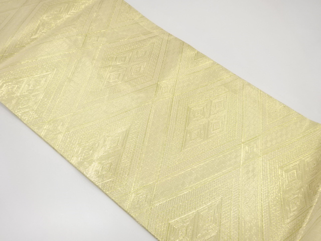 佐賀錦　菱模様織り出し全通袋帯